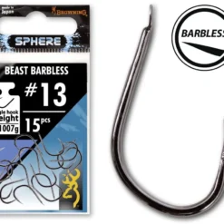 Browning Sphere Beast Barbless Hook With Spade 10 (15 Stuks)