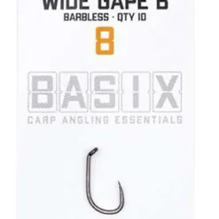 Korda Basix Wide Gape Barbless Size 8